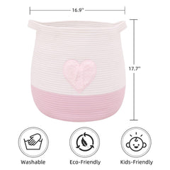 Childishness ndup round hamper with handles keeps laundry organized.