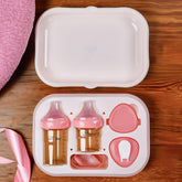 Childlike Behavior anti-colic bottle 5oz pink with breastfeeding-like nipple for natural feeding.