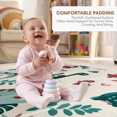 CHILDLIKE BEHAVIOR foldable play mat folds compactly for travel use