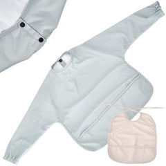 CHILDLIKE BEHAVIOR baby smock bib with long sleeves for mess-free meals