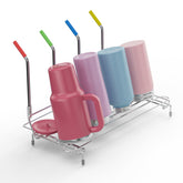 Chilinii bottle drying rack in stainless steel for rust resistance and fast air drying.