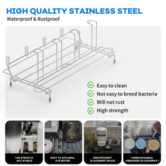 Chilinii straw drying holders shown with the rack help keep straws clean and dry.