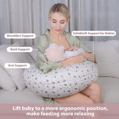 Chilling Home nursing pillow with adjustable waist strap for secure, comfortable feeding.