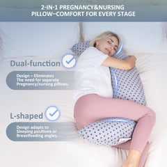 Chilling Home Nursing Pillow shows ergonomic feeding height for bottle or breast.