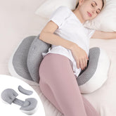 Chilling Home pregnancy pillow front view shows full body support for belly, back and hips.