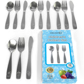 CHILLOUT LIFE 12-piece kids silverware box set, organized for easy gifting