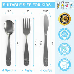 CHILLOUT LIFE kids spoons, kid-friendly size for easy self-feeding