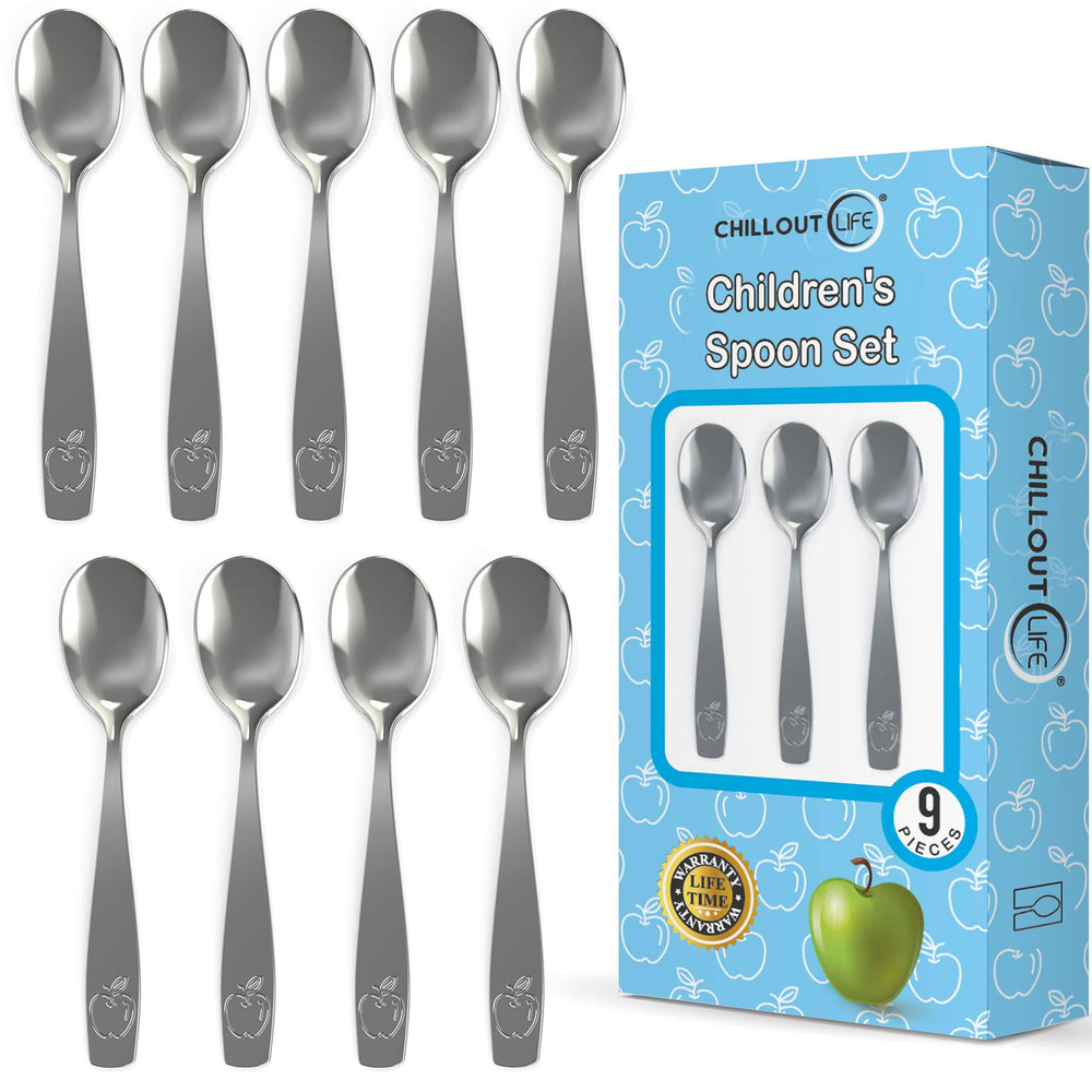 CHILLOUT LIFE apple-design spoons for kids during meals