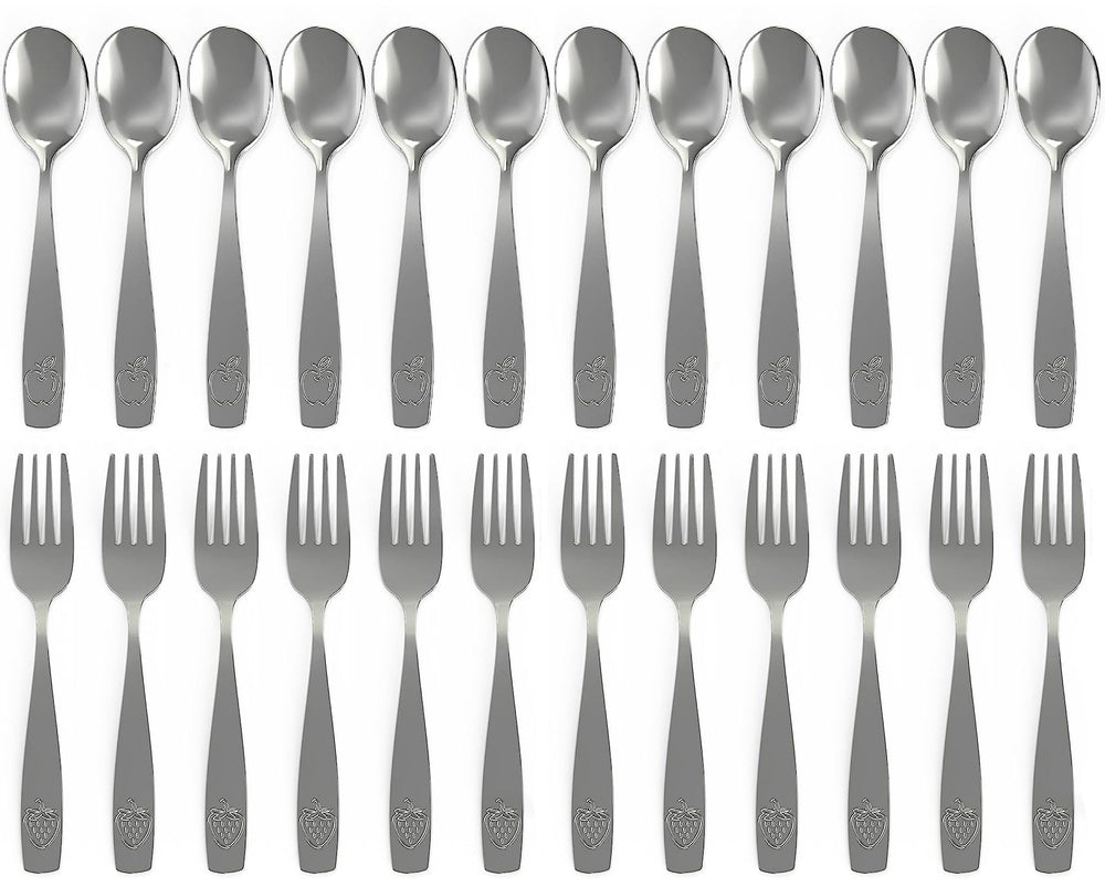 CHILLOUT LIFE 24-piece kids silverware box set designed for daily use