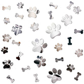 Chinco dog paw print 6-inch decal adds playful charm to a kid's bedroom wall.