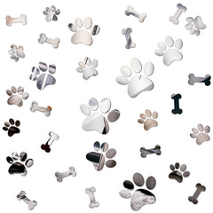 Chinco dog paw print 6-inch decal adds playful charm to a kid's bedroom wall.