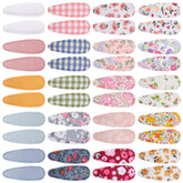 Choicbaby floral print snap clip 2.2in keeps hair secure with soft-wrapped edge.