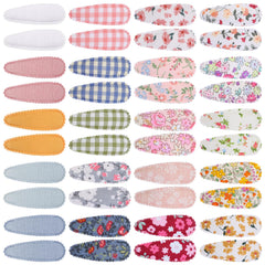 Choicbaby floral print snap clip 2.2in keeps hair secure with soft-wrapped edge.