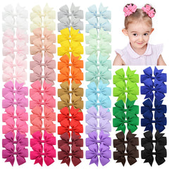 Choicbaby pinwheel bow clip 3in in assorted colors for durable toddler hairstyles.