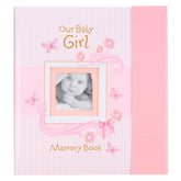 Christian Art Gifts girl baby book die-cut photo frame highlights memories