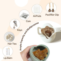 ChufanMomsil zippered pacifier holder design keeps contents securely sealed.
