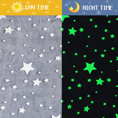 Chumia glow blanket moon pattern glows after light exposure