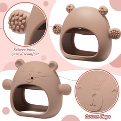 Chumia wrist teether pink design offers easy mouth positioning for babies.