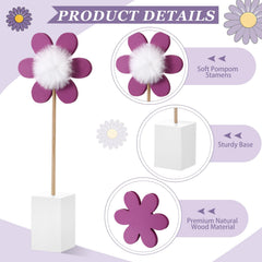 Chunful boho daisy decor set brightens tabletops and shelves in living spaces