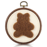 Chunful felted bear wall decor adds playful charm for nursery walls