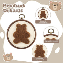 Chunful handmade felt bear wall art shows artisanal quality in any room