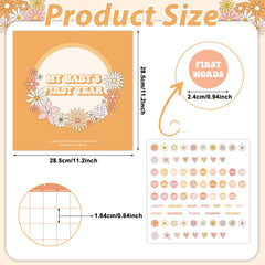 CHUNNIN retro boho stickers add color for milestone marking