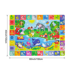 Chunsemeiju play mat with animal colors and fruit illustrations supports exploratory play.