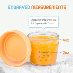 Chyardna jar shows 2 oz marks and total 4 oz capacity.