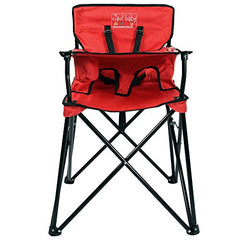 ciao! baby portable high chair open, ready for outdoor meals with family