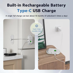 ciaociao fingerprint cabinet lock easy install for versatile baby-proofing across cupboards