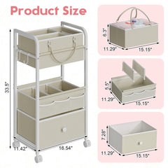 Cidaziya diaper caddy with removable dividers for customizable organization.