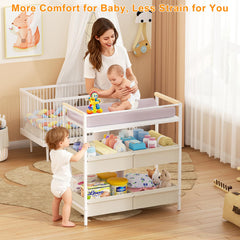 Cidaziya diaper storage bin with adjustable dividers for organized wipes and diapers.