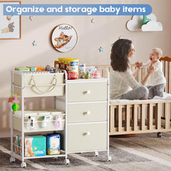 Cidaziya diaper caddy removable design for taking essentials on the go.