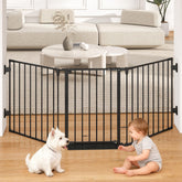 Cideny 78-inch extra-wide gate extended to fit large openings for pets and kids