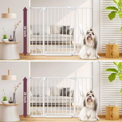 Cideny adjustable gate width from 29 to 45 inches fits wide entryways.