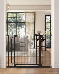 Cideny baby gate auto-close feature in action, preventing accidental openings