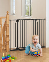 Cideny baby gate stairs auto-close action enhances safe stair passage