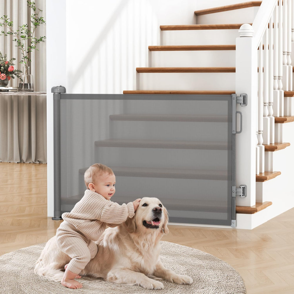 Cideny retractable gate extended to 55 inches for wide openings