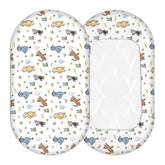 cidobi Winnie bassinet sheet close-up fabric shows soft, breathable material for baby's comfort