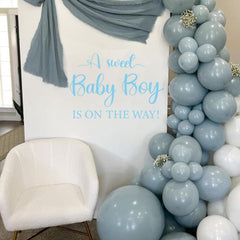 CIEQR Sweet Baby Boy Sign Decal close-up shows crisp lettering and durable material