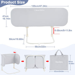 Ciilee Baby bed rail installs under the mattress for a gapless safe sleep space