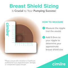 Cimilre 24mm breast shields side view for ergonomic contour.