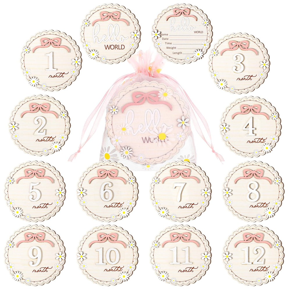 Cinnvoice Hello World milestone card keepsake photo prop