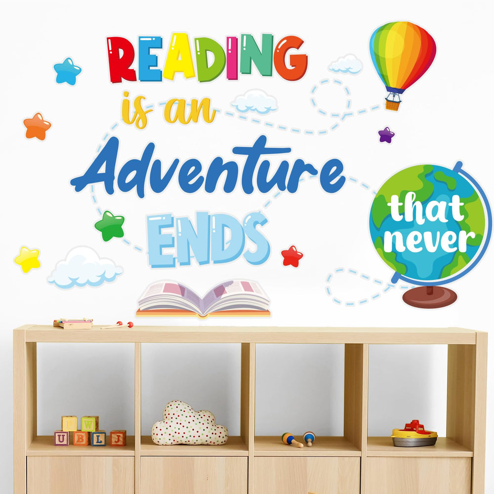 Cinrobiye reading corner wall decal inspires young readers with an uplifting quote.