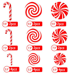 CIOEY peppermint floor decal design for walls boosts seasonal decor and party spirit.