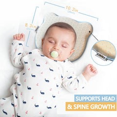 CIRIRE memory foam baby pillow with breathable fabric promotes airflow for baby comfort