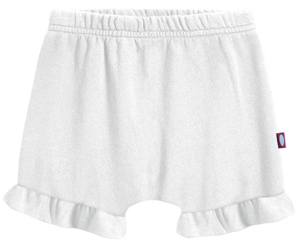 City Threads Made-in-USA baby bloomers in white with soft cotton and gentle fit.