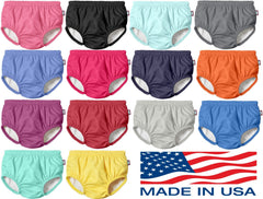 City Threads made-in-USA turquoise swim diaper cover, durable stitching for active beach days.