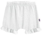 City Threads ruffled diaper cover in white for gentle wear under dresses