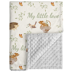Civarua Kids Animal World blanket front view shows ultra-soft minky touch for cozy naps.